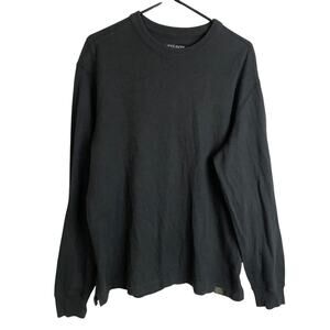 Filson Thermal Shirt Mens Large Black Long Sleeve Waffle Heavyweight Cotton